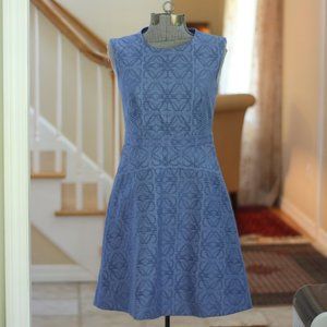 J. CREW Blue Lace-like Sleeveless Dress